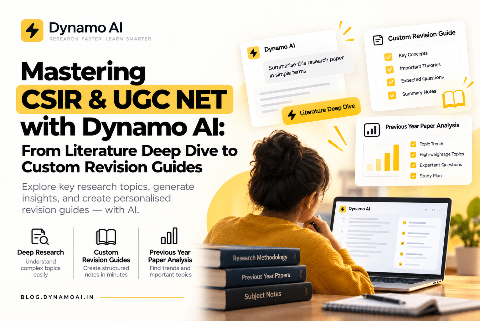Mastering CSIR & UGC NET with Dynamo AI: From Literature Deep Dive to Custom Revision Guides